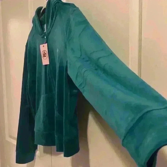 Juicy Couture Womens Plus Hoodie w Mid Rise Velour Pant Set NWT Y2K style 2X - Picture 6 of 14